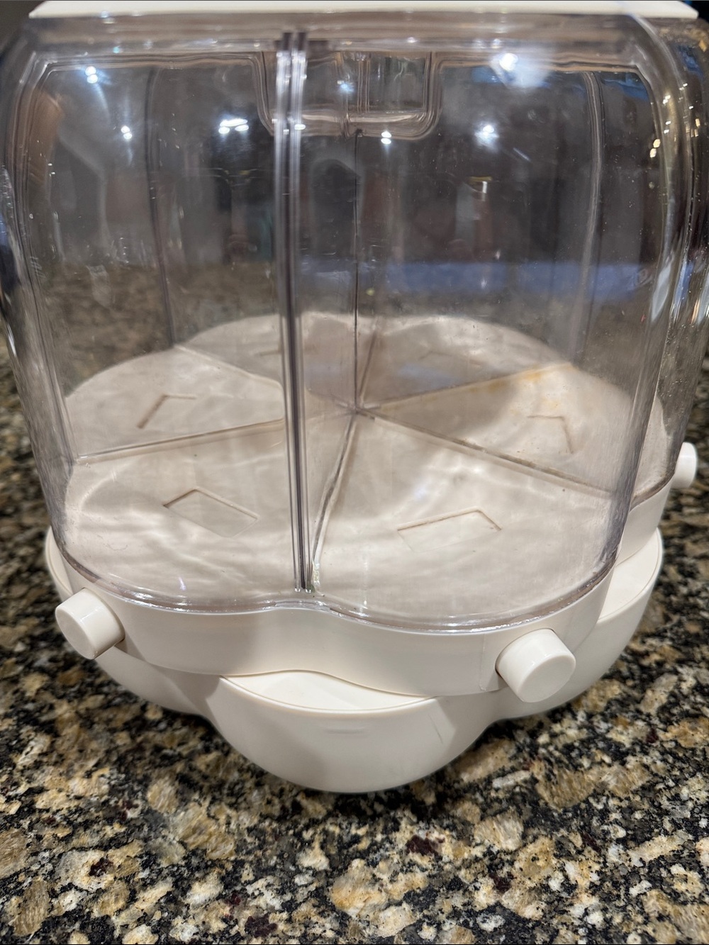 Countertop Rotating Snack Dispenser - Clear & White